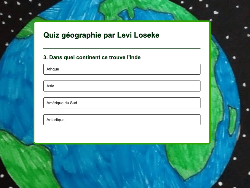 Quizz sur la géographie
